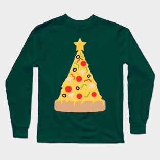 Pizza christmas tree Long Sleeve T-Shirt